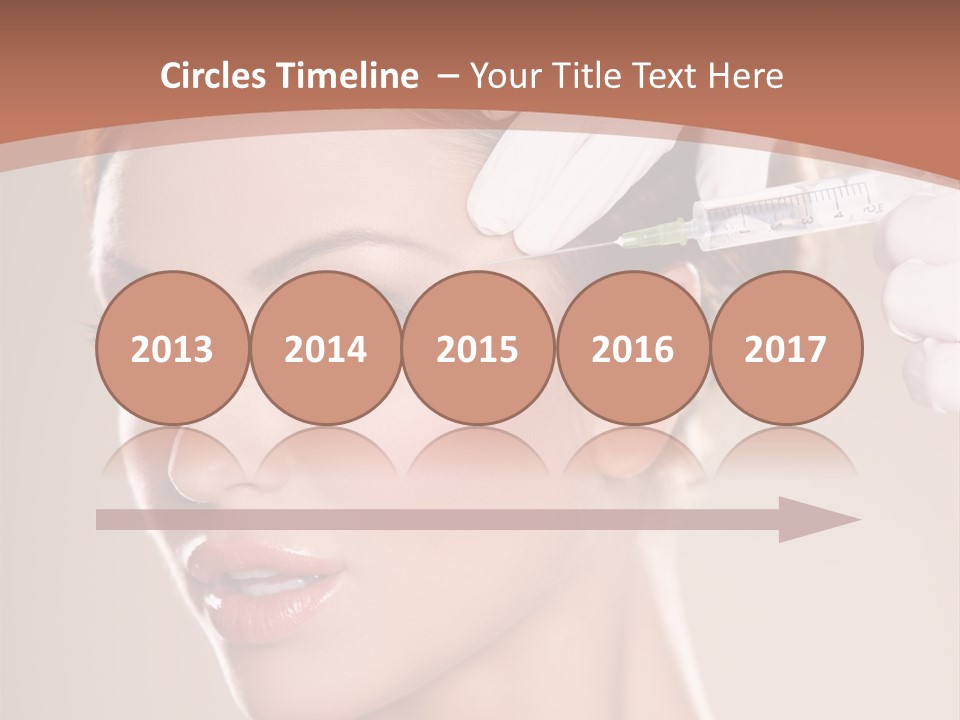 Skincare Caucasian Needle PowerPoint Template