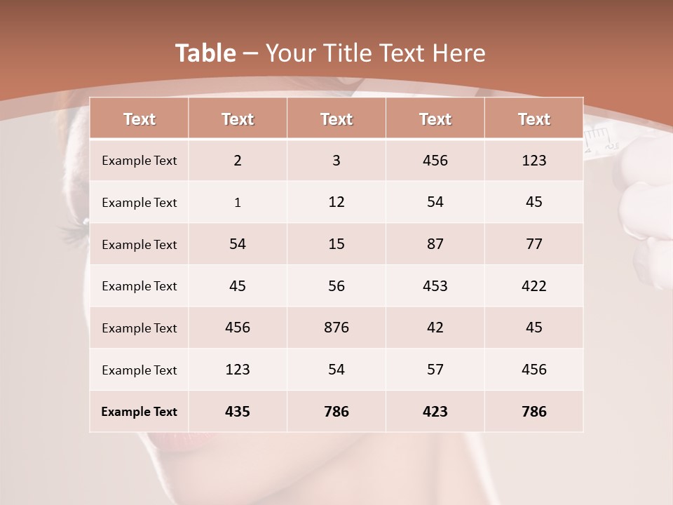 Skincare Caucasian Needle PowerPoint Template