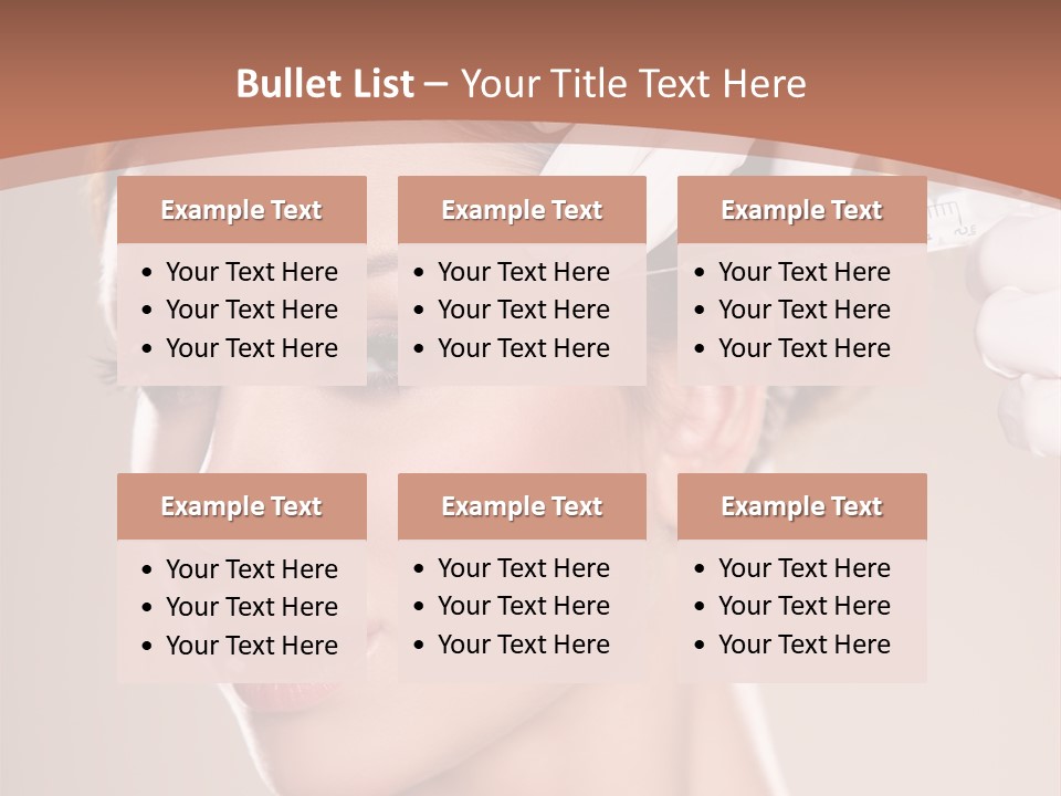 Skincare Caucasian Needle PowerPoint Template