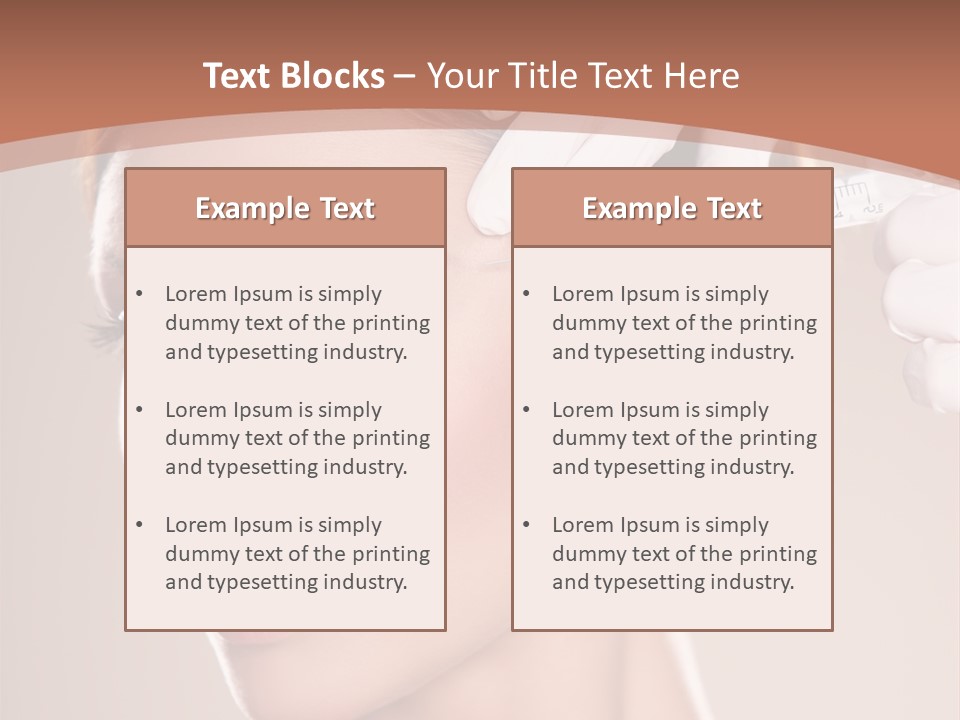 Skincare Caucasian Needle PowerPoint Template