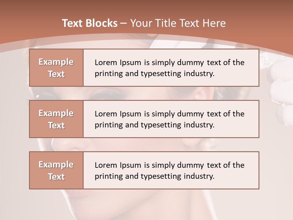 Skincare Caucasian Needle PowerPoint Template