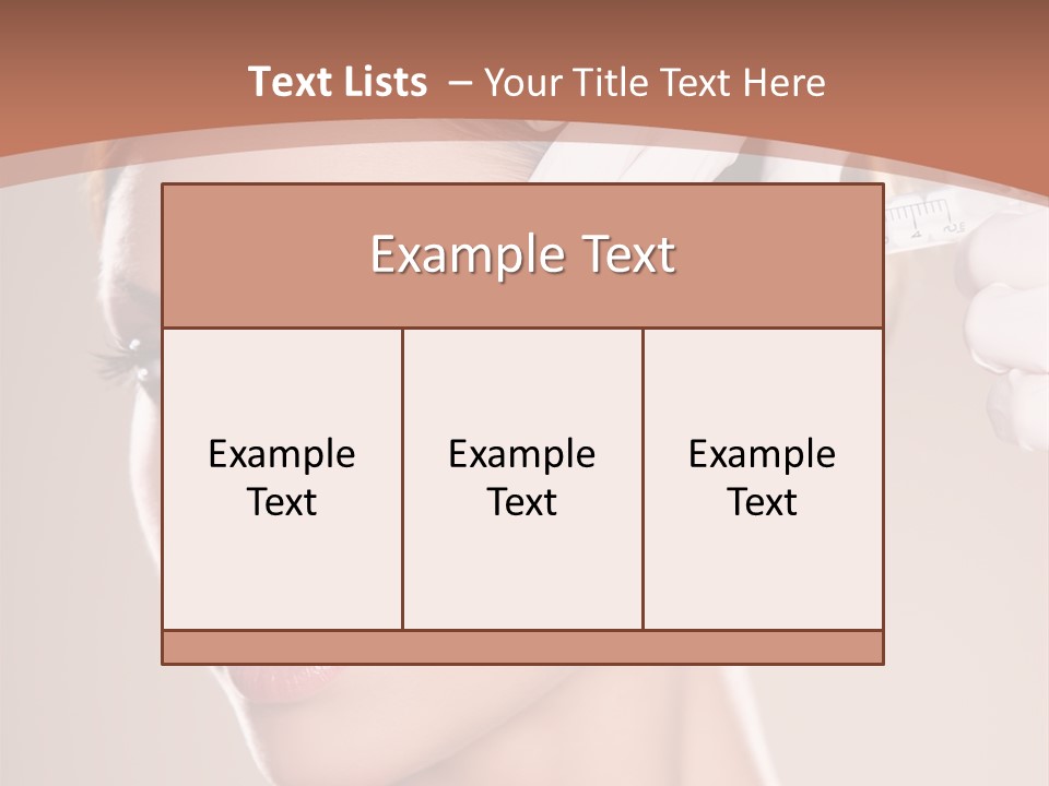 Skincare Caucasian Needle PowerPoint Template