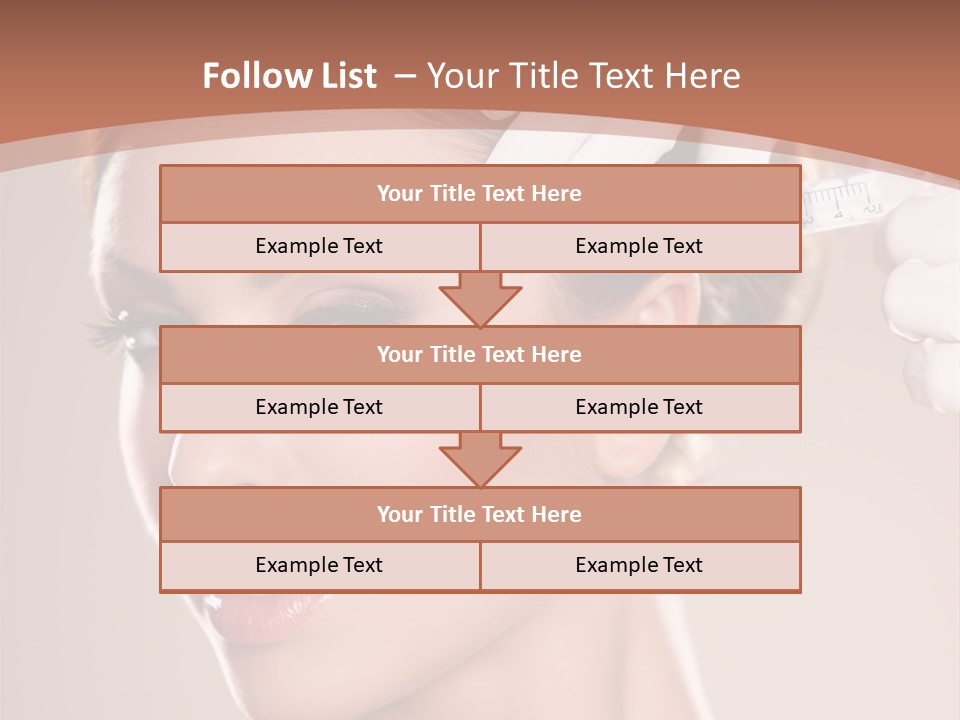 Skincare Caucasian Needle PowerPoint Template