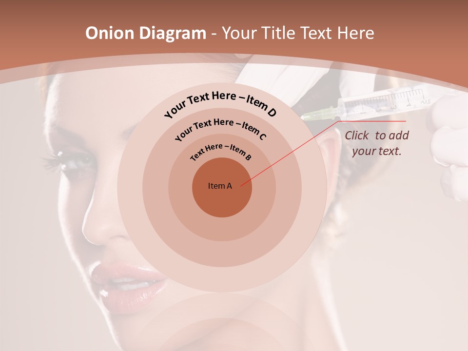 Skincare Caucasian Needle PowerPoint Template