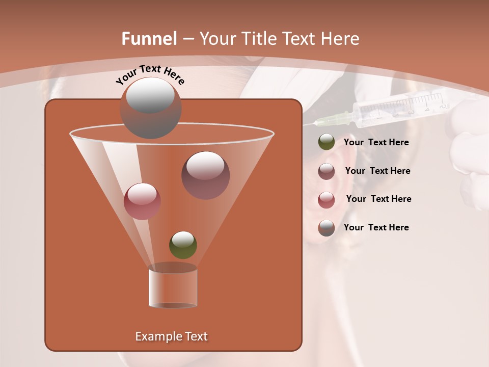 Skincare Caucasian Needle PowerPoint Template