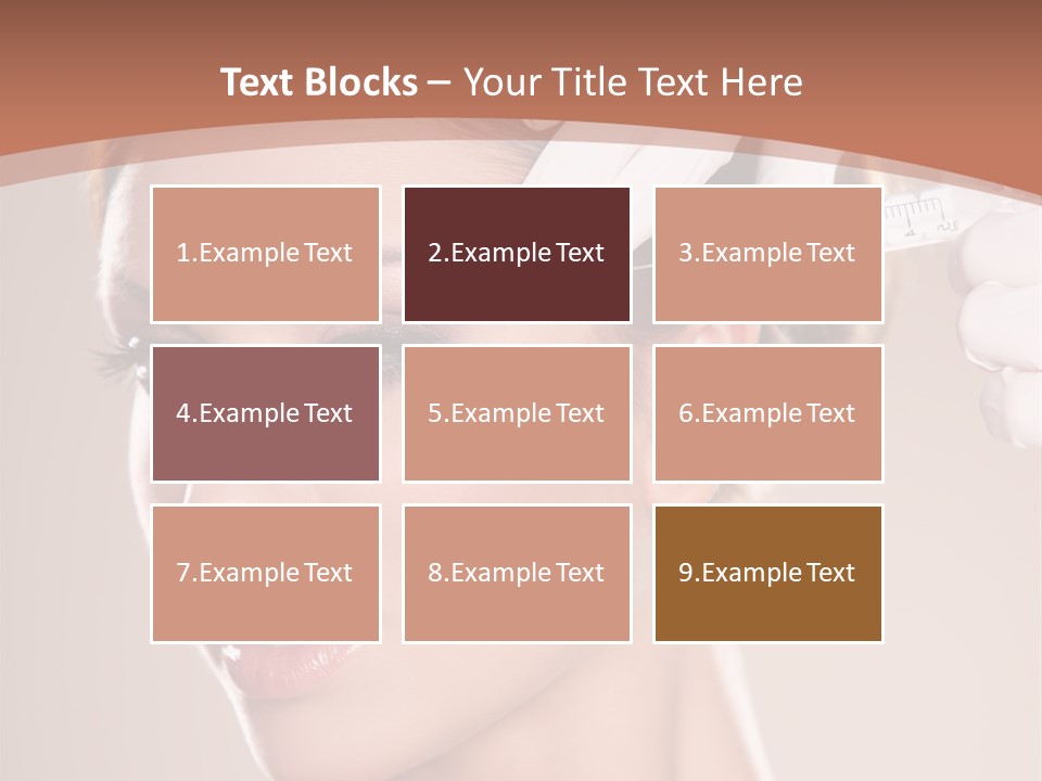 Skincare Caucasian Needle PowerPoint Template