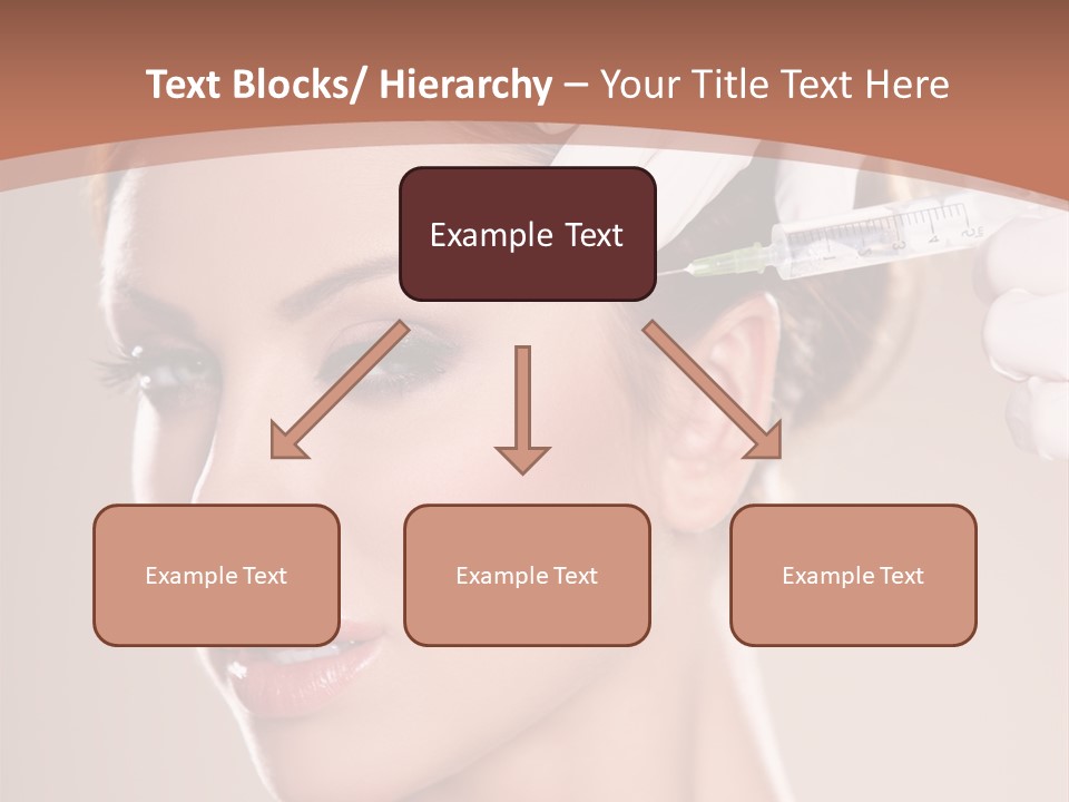 Skincare Caucasian Needle PowerPoint Template