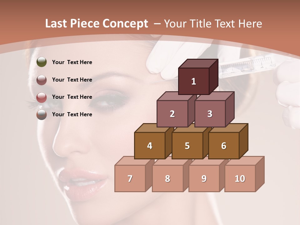 Skincare Caucasian Needle PowerPoint Template