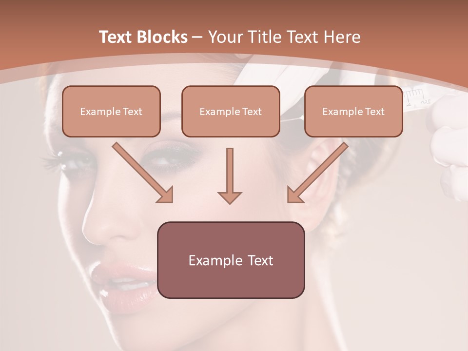 Skincare Caucasian Needle PowerPoint Template