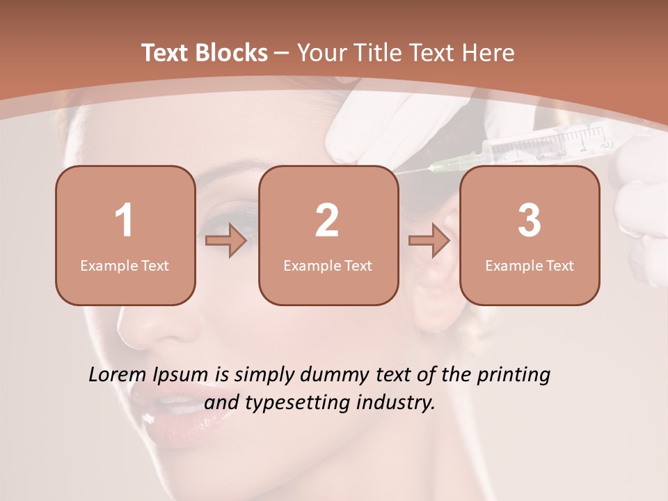 Skincare Caucasian Needle PowerPoint Template