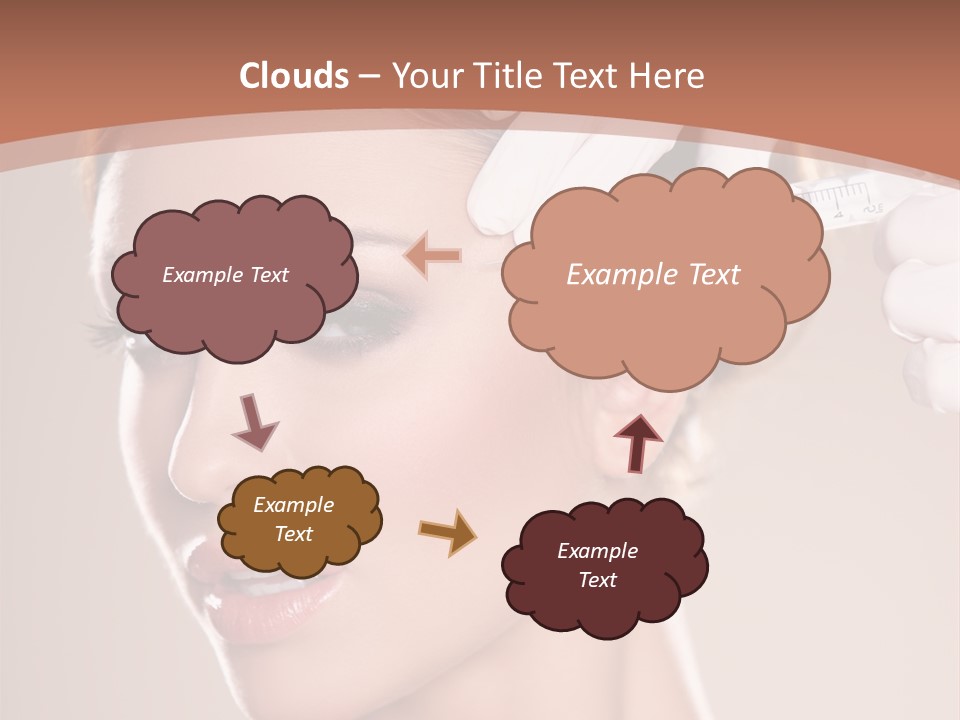 Skincare Caucasian Needle PowerPoint Template