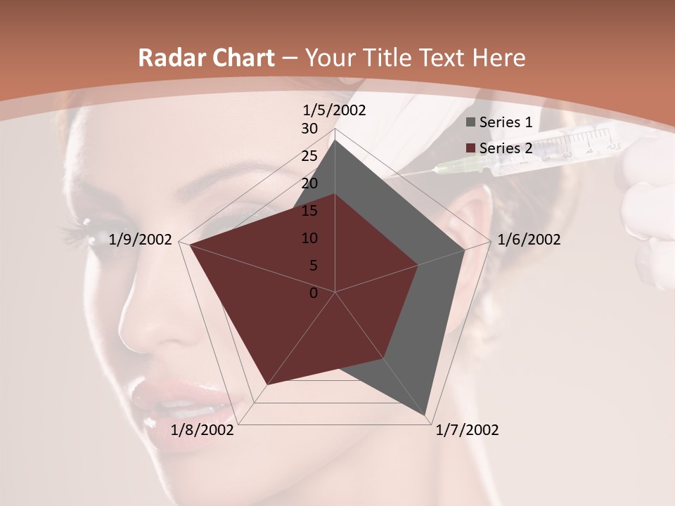 Skincare Caucasian Needle PowerPoint Template
