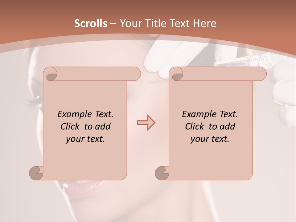 Skincare Caucasian Needle PowerPoint Template