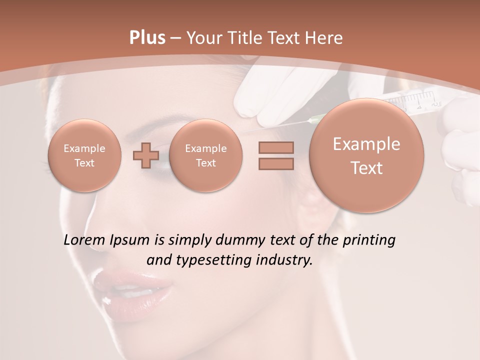 Skincare Caucasian Needle PowerPoint Template
