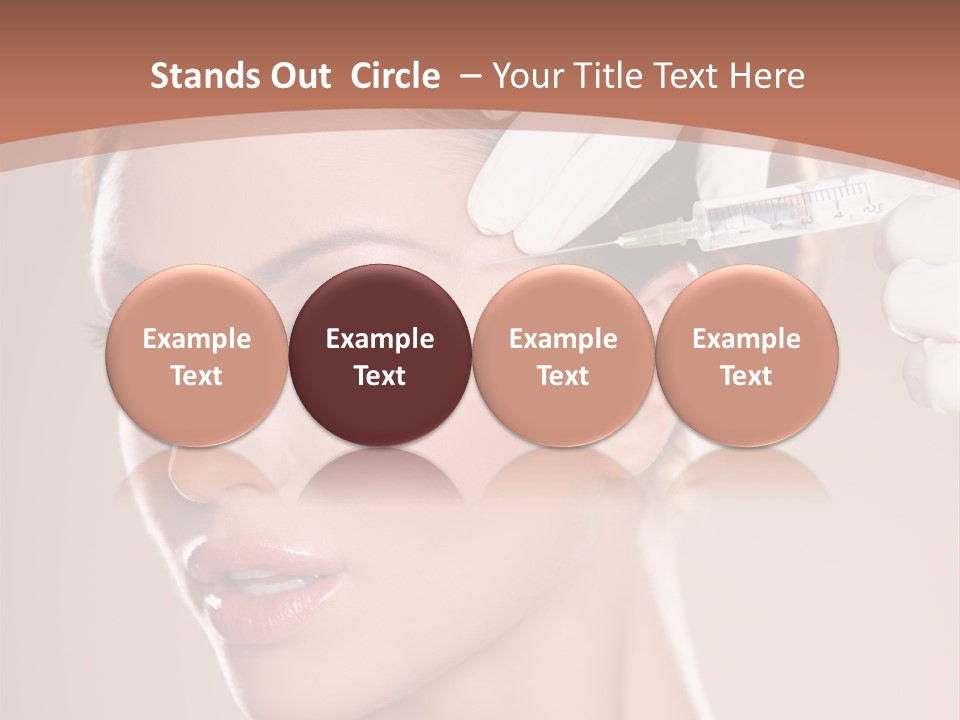 Skincare Caucasian Needle PowerPoint Template