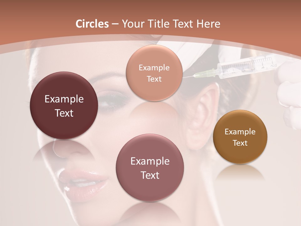 Skincare Caucasian Needle PowerPoint Template