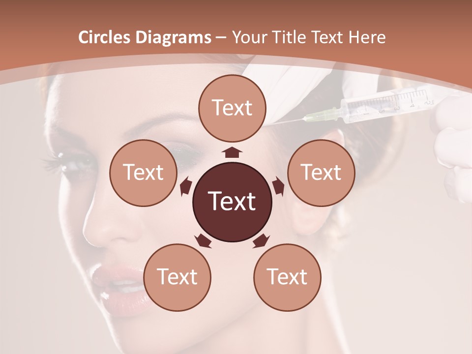 Skincare Caucasian Needle PowerPoint Template