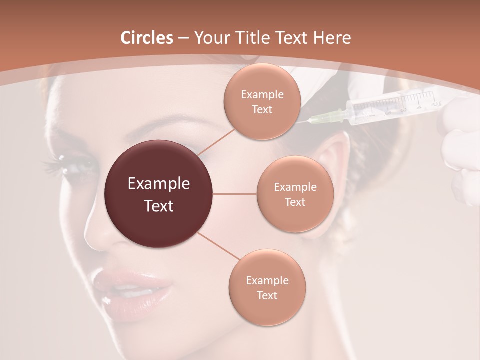 Skincare Caucasian Needle PowerPoint Template