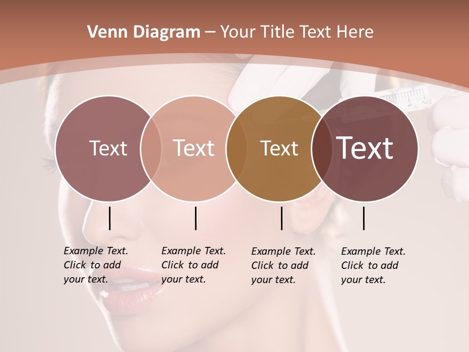 Skincare Caucasian Needle PowerPoint Template