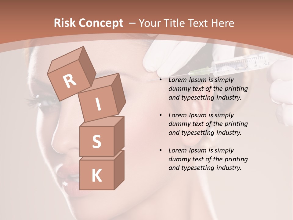 Skincare Caucasian Needle PowerPoint Template