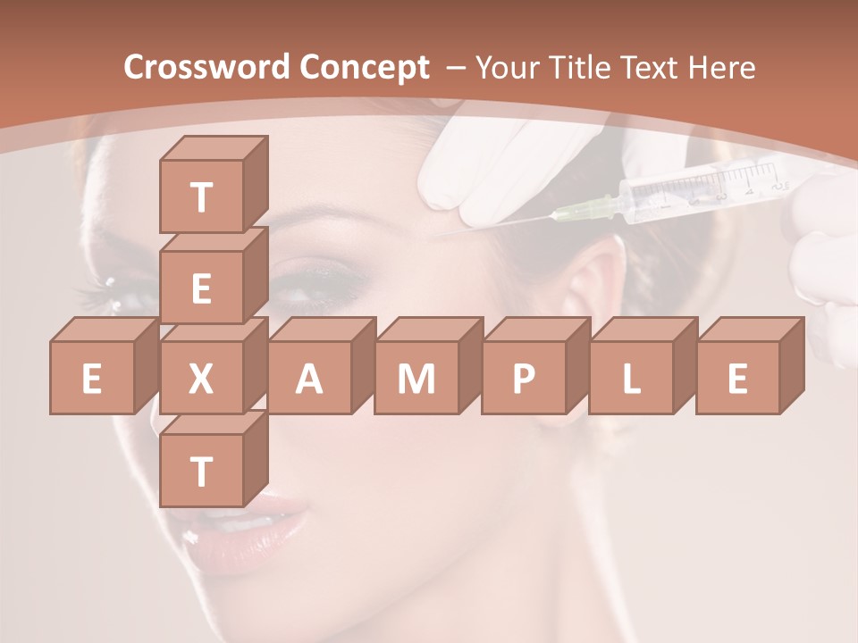 Skincare Caucasian Needle PowerPoint Template