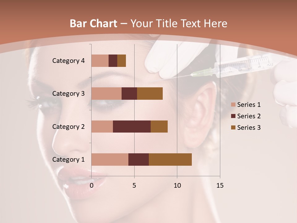 Skincare Caucasian Needle PowerPoint Template