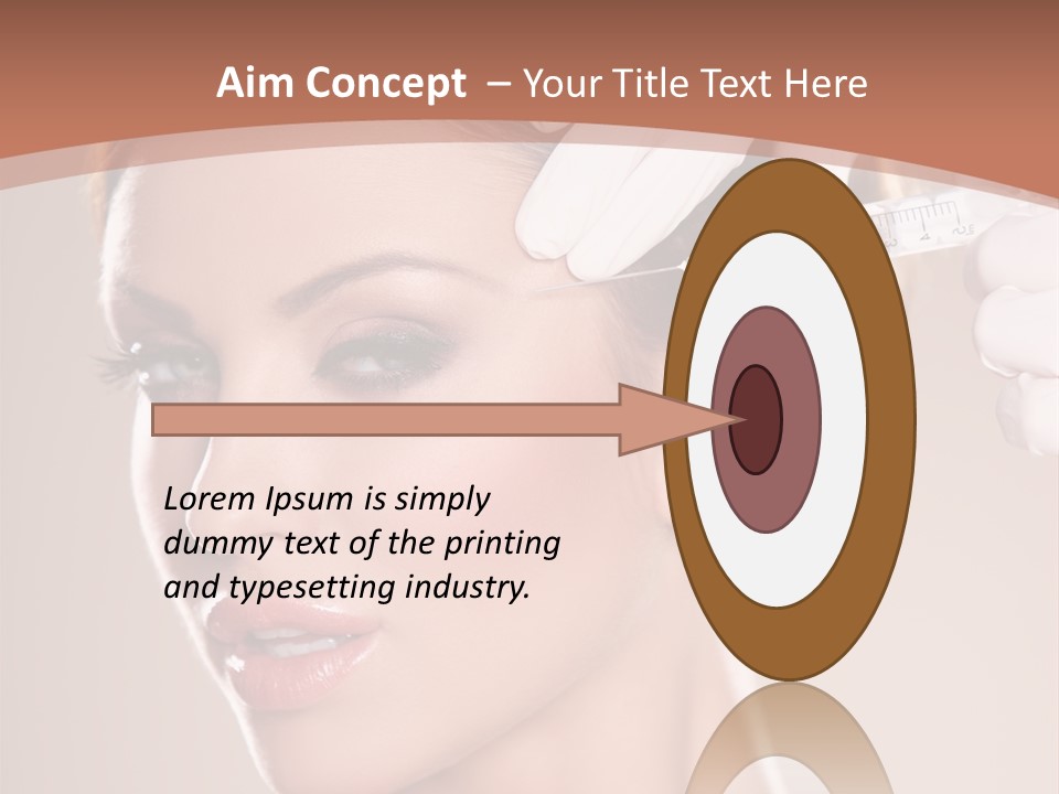 Skincare Caucasian Needle PowerPoint Template