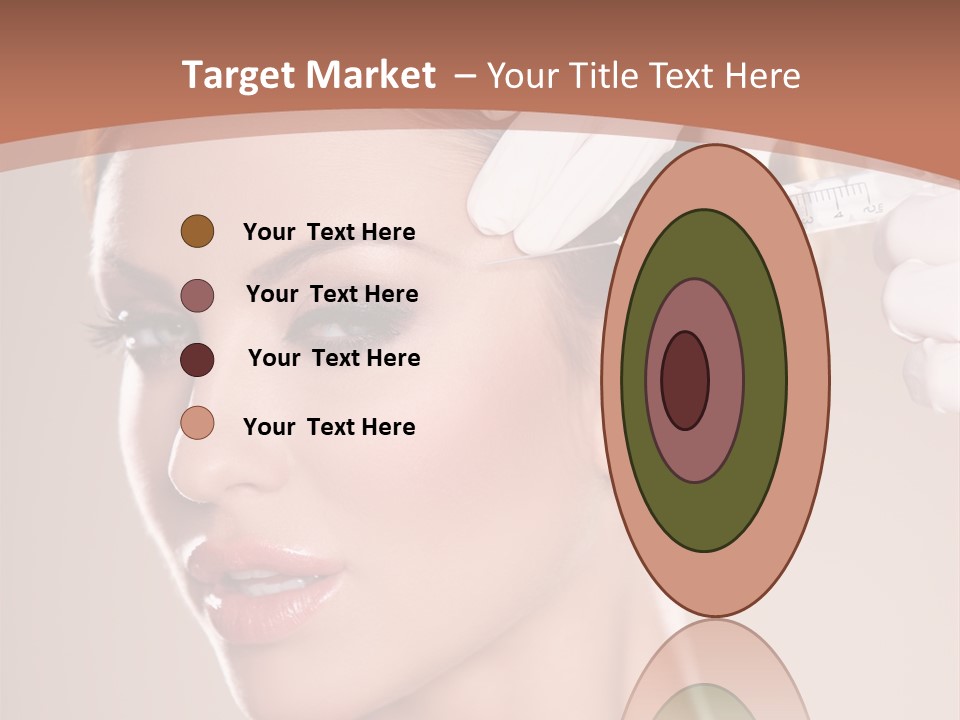 Skincare Caucasian Needle PowerPoint Template