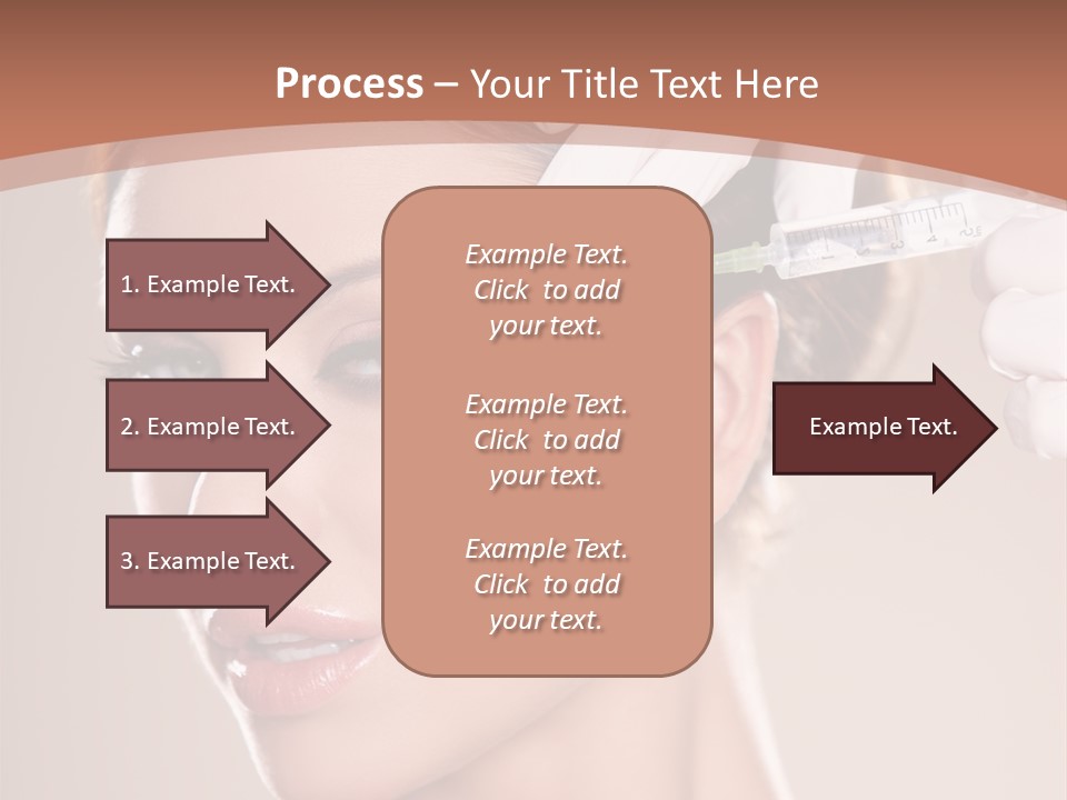 Skincare Caucasian Needle PowerPoint Template