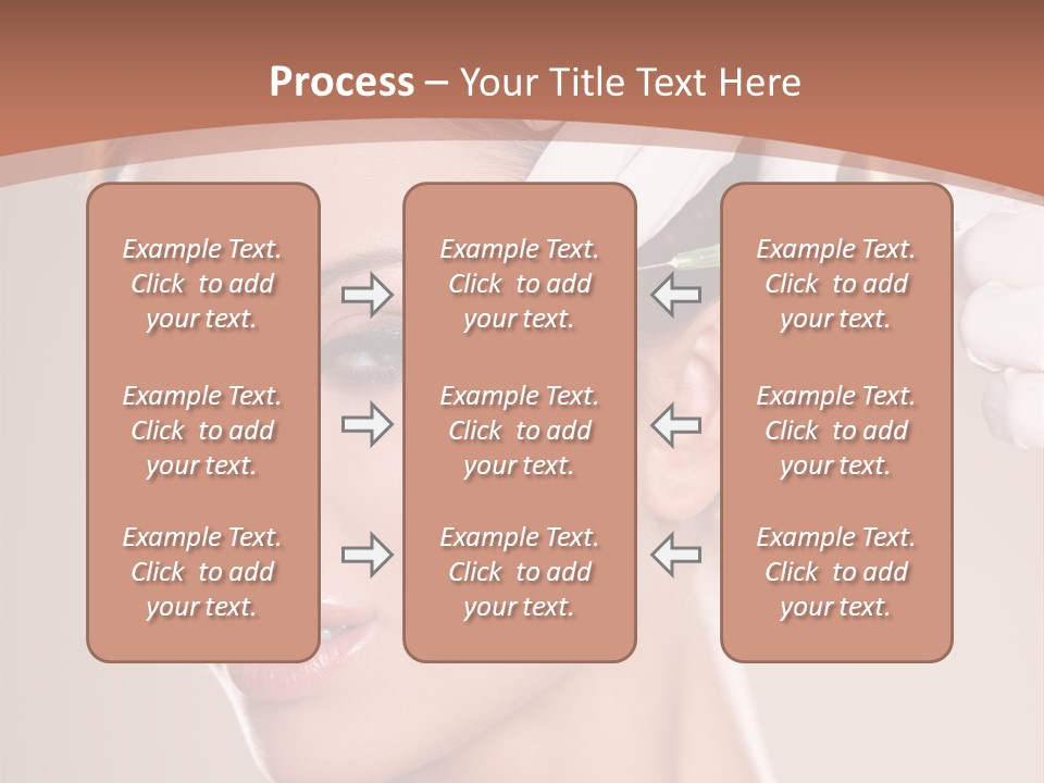 Skincare Caucasian Needle PowerPoint Template