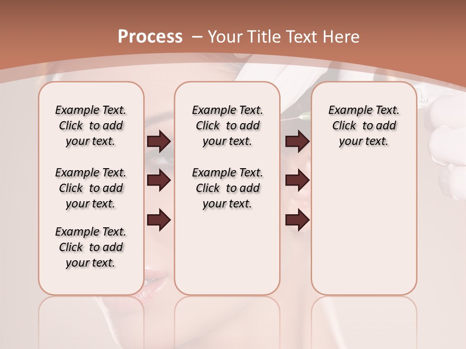 Skincare Caucasian Needle PowerPoint Template