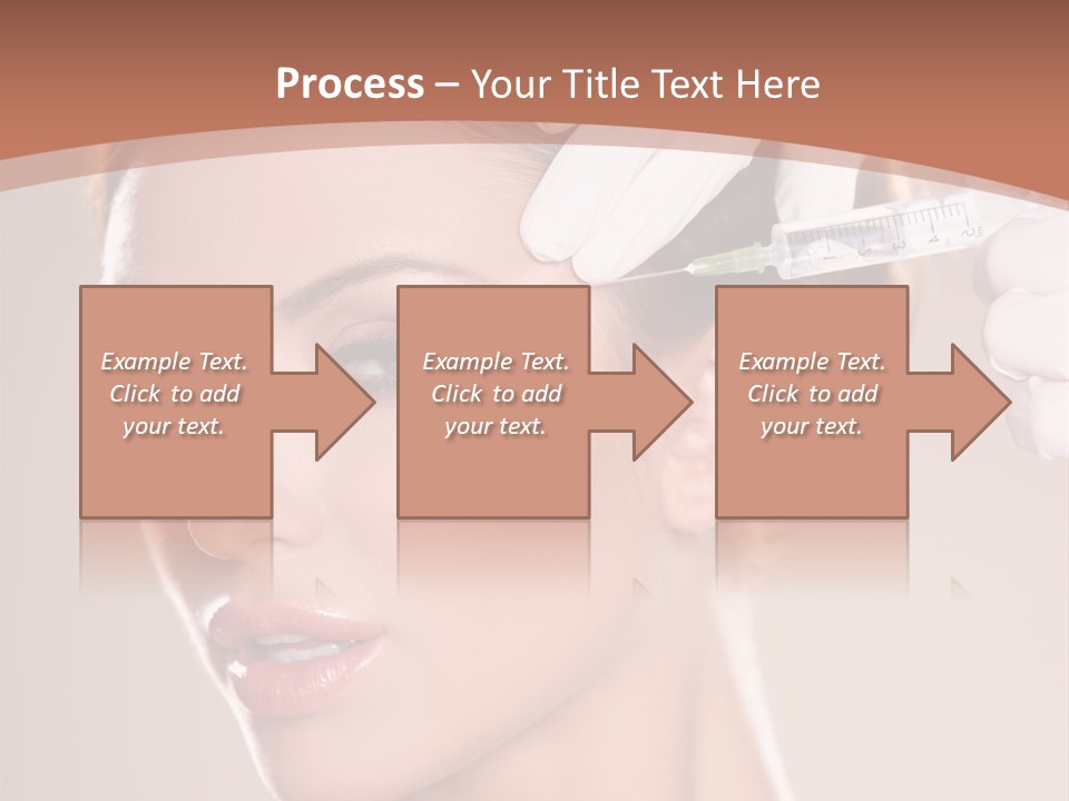 Skincare Caucasian Needle PowerPoint Template