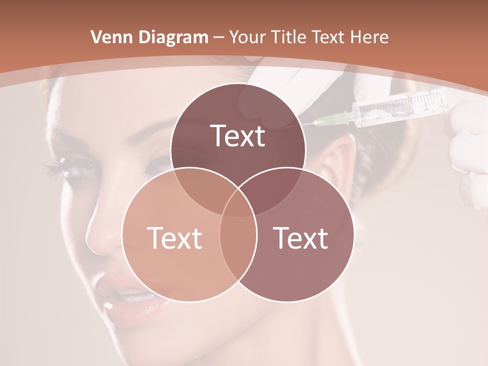 Skincare Caucasian Needle PowerPoint Template