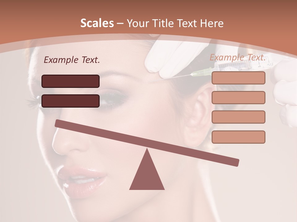Skincare Caucasian Needle PowerPoint Template