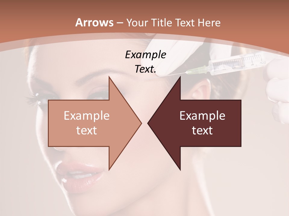 Skincare Caucasian Needle PowerPoint Template