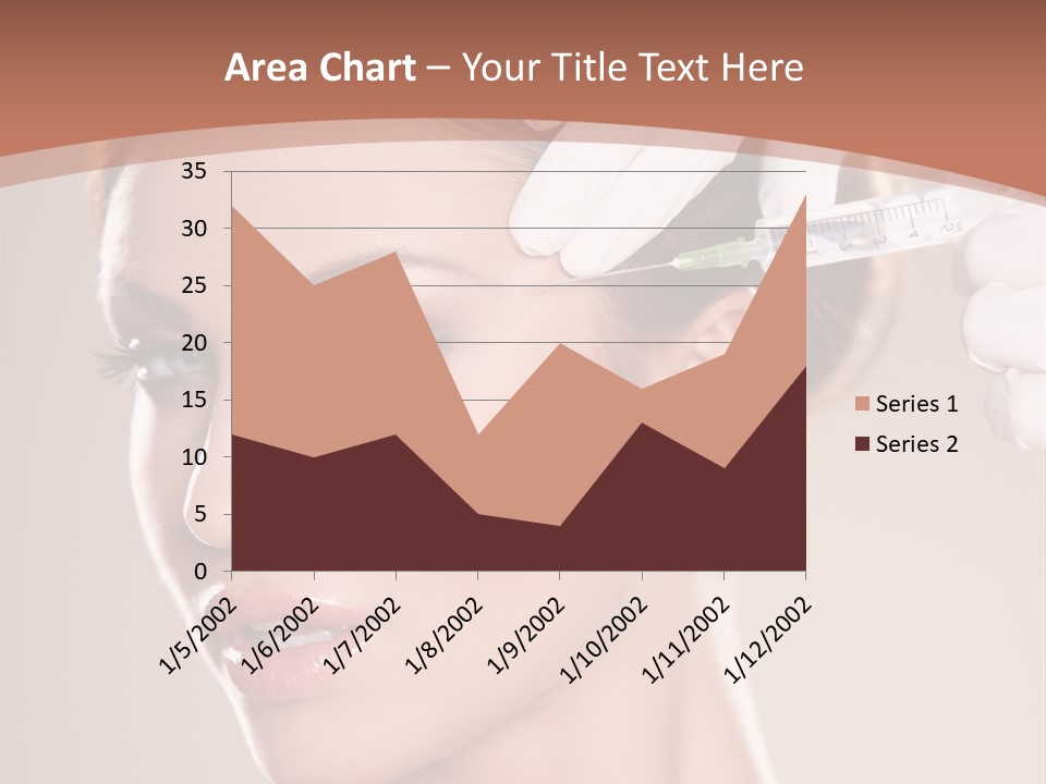 Skincare Caucasian Needle PowerPoint Template