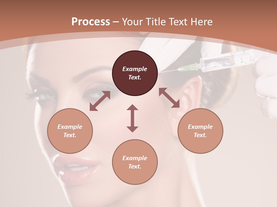Skincare Caucasian Needle PowerPoint Template