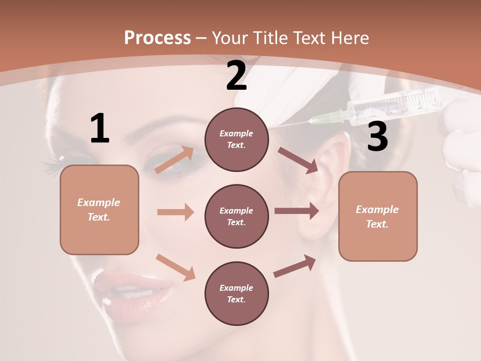 Skincare Caucasian Needle PowerPoint Template