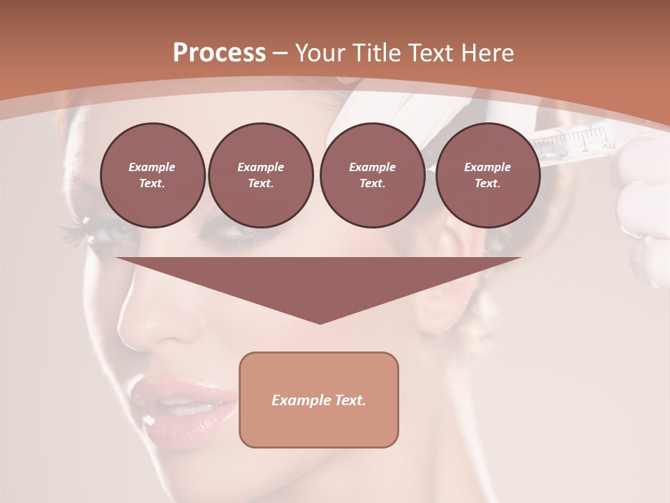 Skincare Caucasian Needle PowerPoint Template