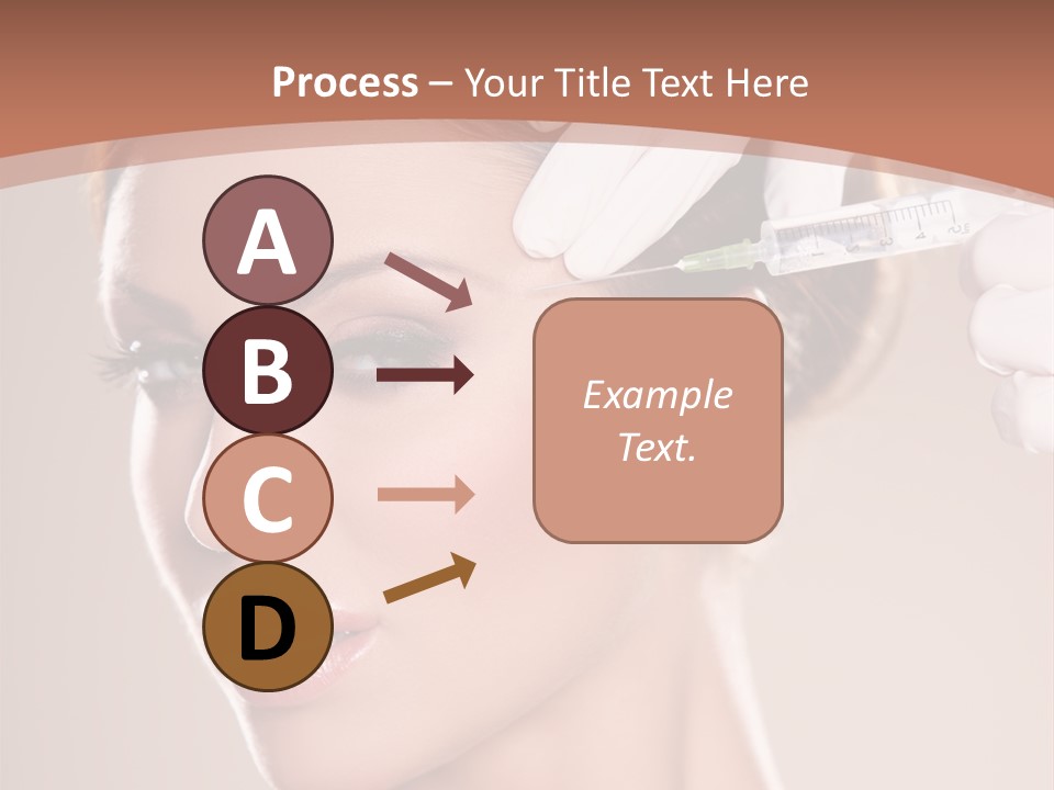 Skincare Caucasian Needle PowerPoint Template
