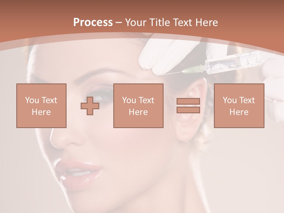 Skincare Caucasian Needle PowerPoint Template