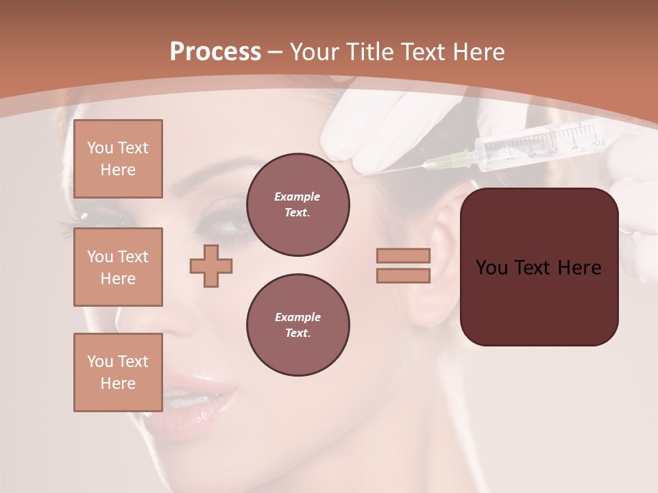 Skincare Caucasian Needle PowerPoint Template