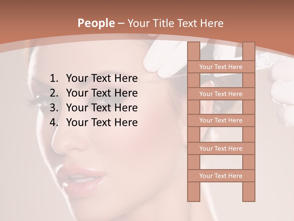 Skincare Caucasian Needle PowerPoint Template