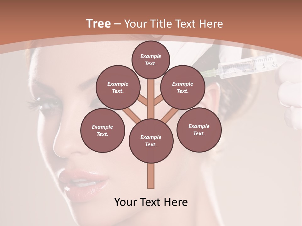 Skincare Caucasian Needle PowerPoint Template
