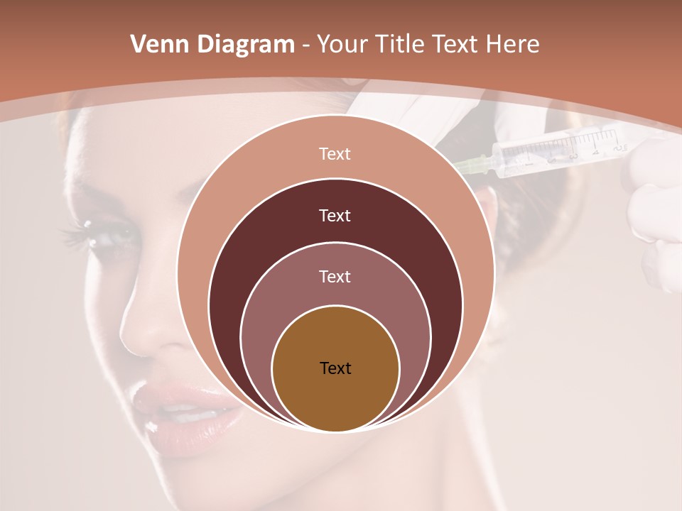 Skincare Caucasian Needle PowerPoint Template