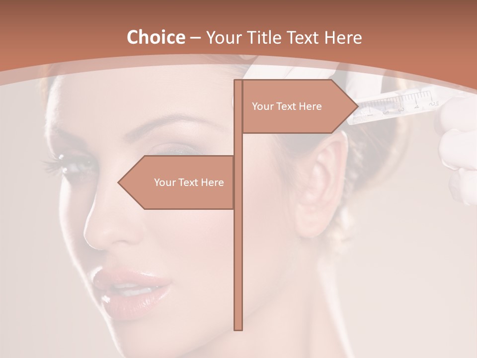 Skincare Caucasian Needle PowerPoint Template
