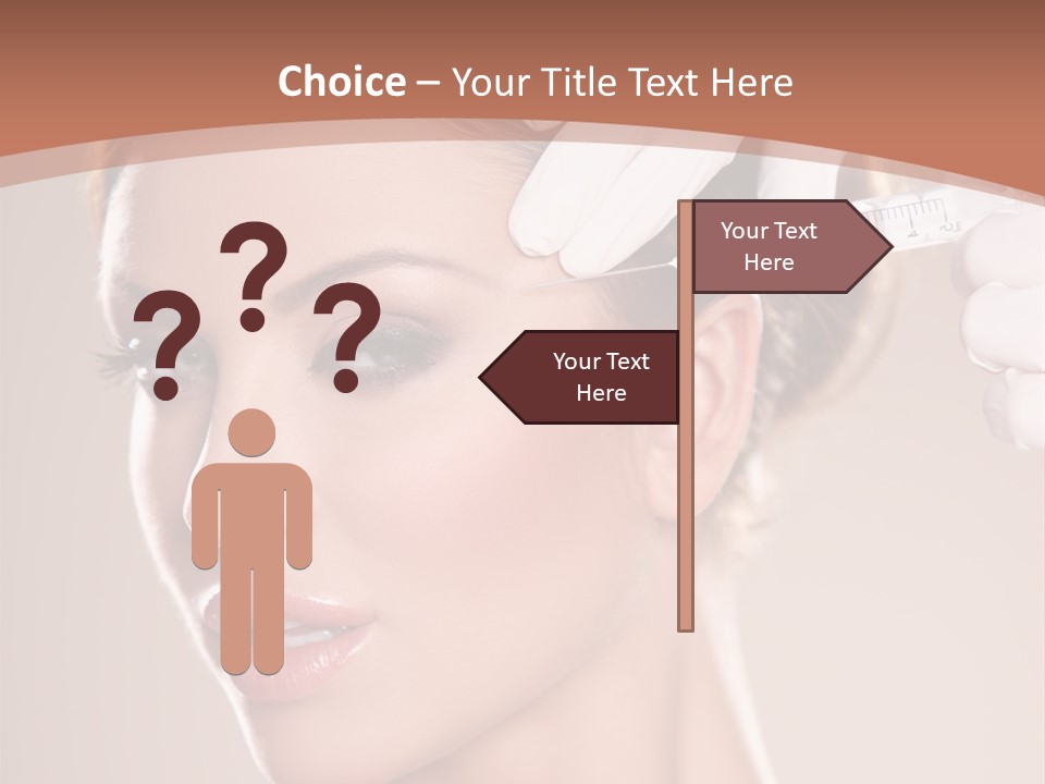 Skincare Caucasian Needle PowerPoint Template