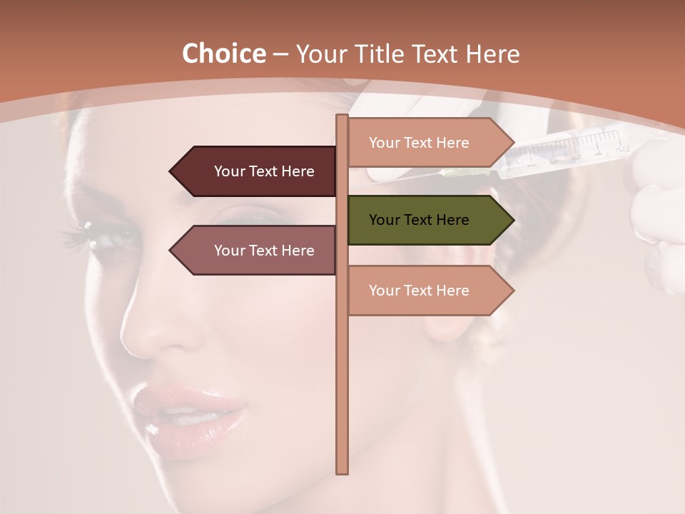 Skincare Caucasian Needle PowerPoint Template