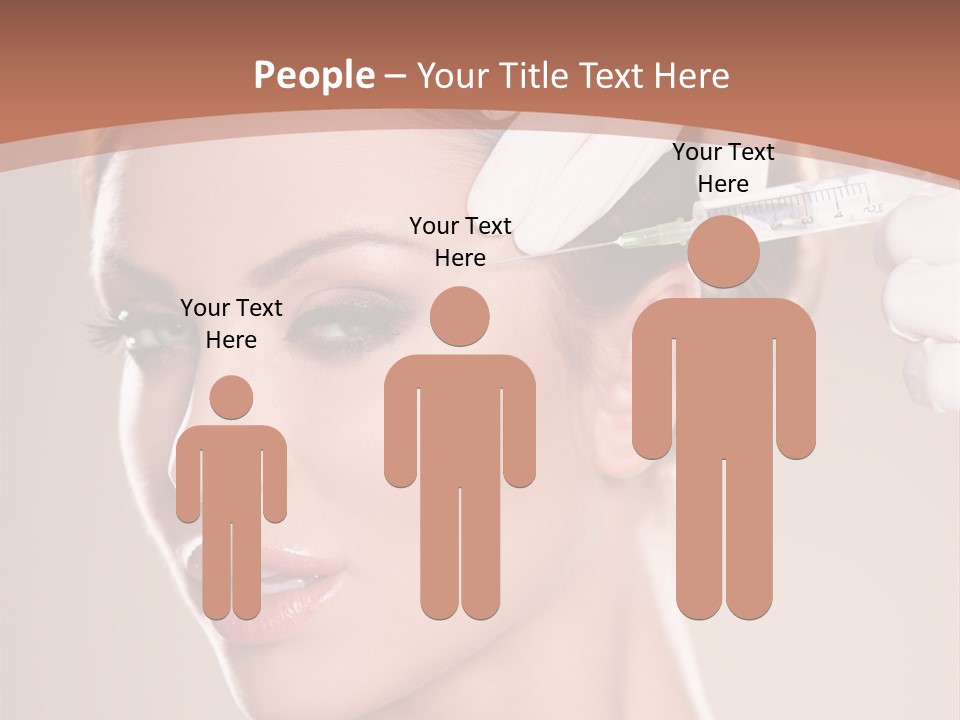 Skincare Caucasian Needle PowerPoint Template