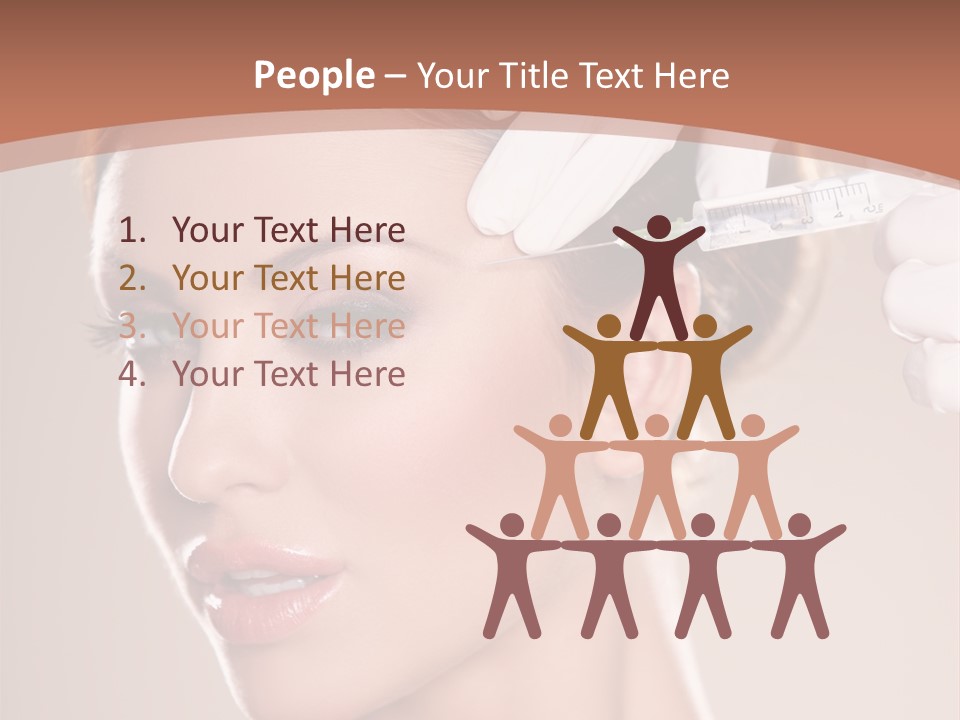 Skincare Caucasian Needle PowerPoint Template